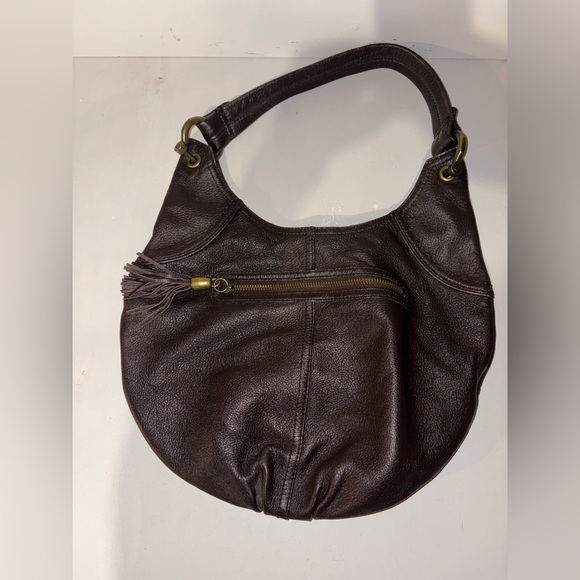 GAP Handbags - GAP Dark Brown Leather Shoulder Hobo Bag